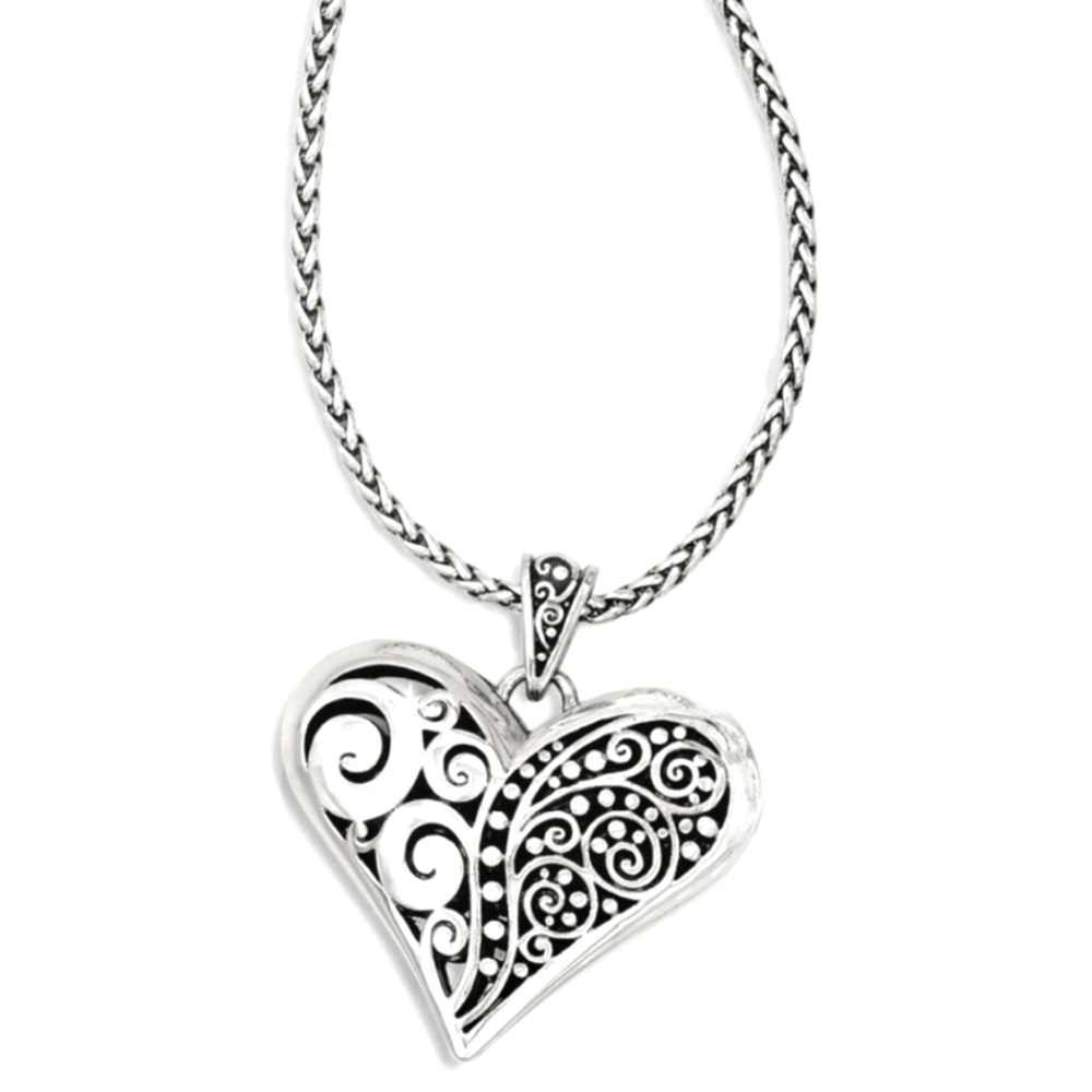 Brighton Retired "LOVE AFFAIR" Heart Pendant w Scrolls! Classic Style ❤️